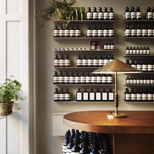Aesop Frederiksberg interior in Copenhagen, Denmark. Photograph by Felix Odell