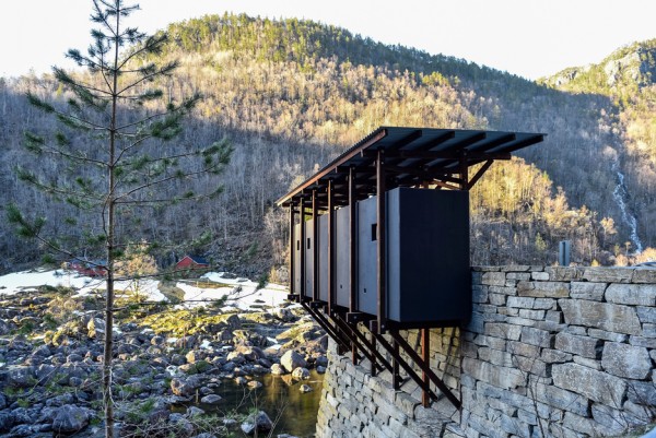 Allmannajuvet tourist route pavilion in Norway by Peter Zumthor. Photograph by Lars Grimsby