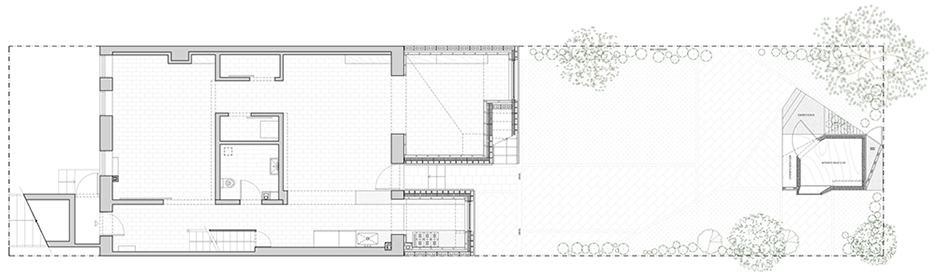 Blurring Boxes residential extension in Brooklyn, New York City, USA by Architensions. Photograph by Cameron Blaylock