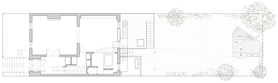 Blurring Boxes residential extension in Brooklyn, New York City, USA by Architensions. Photograph by Cameron Blaylock