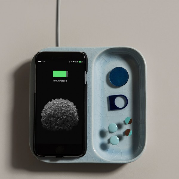 Ceramic Charge Tray's by Benjamin Hubert's brand Layer let you wirelessly charge your smartphone