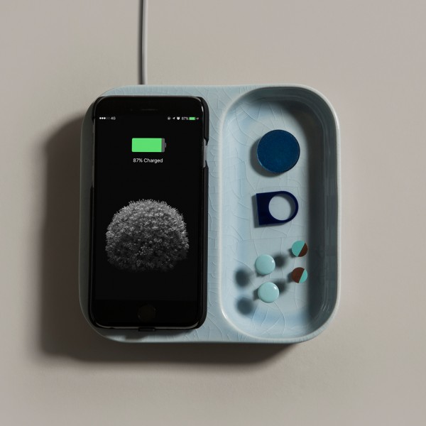 Ceramic Charge Tray's by Benjamin Hubert's brand Layer let you wirelessly charge your smartphone