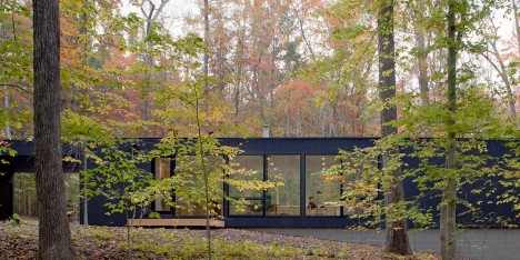 In Situ Studio hides black Corbett Residence in a North Carolina forest