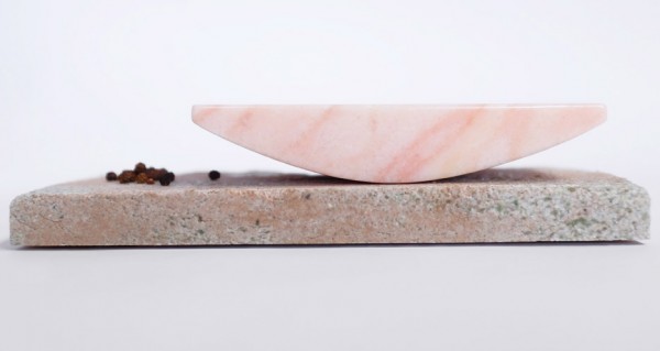 Marble and stone grinder designed by Laetitia De Allegri and Matteo Fogale