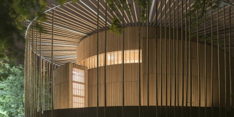 Shakespearean-style wooden theatre by Studio Andrew Todd opens in France