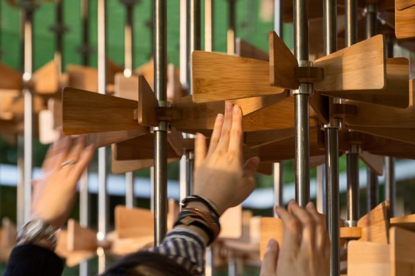This years Triumph Pavilion by Five Line Projects is based on the theme Energy