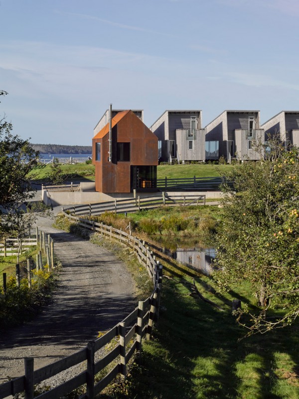 Enough house weathering steel cabin in Nova Scotia by Brian Mackay Lyons