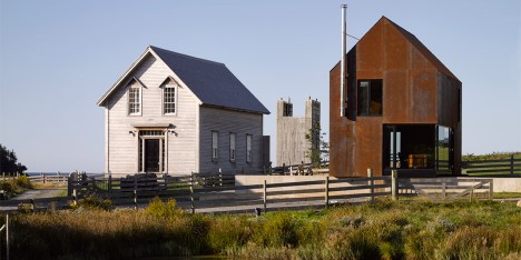 Enough house weathering steel cabin in Nova Scotia by Brian Mackay Lyons