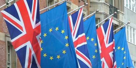 UK and EU flags