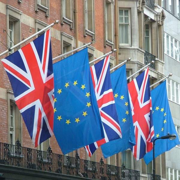 UK and EU flags