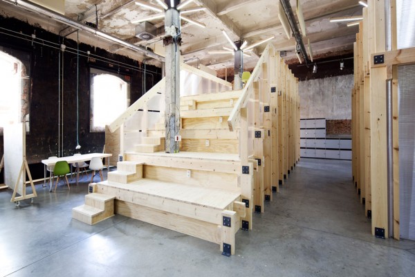 Factoria Cultural Matadero in Madrid by Office for Strategic Spaces repurposes a disused industrial building as a working space