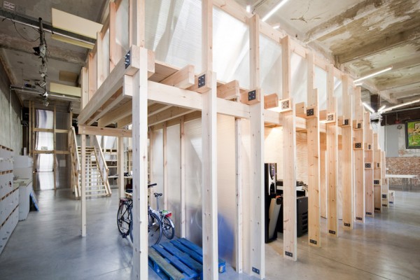 Factoria Cultural Matadero in Madrid by Office for Strategic Spaces repurposes a disused industrial building as a working space
