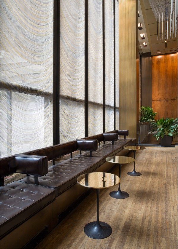 Four Seasons restaurant by Philip Johnson and Mies van der Rohe furniture auction in New York City, USA