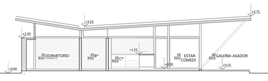 House 50 50 by Celula Urbana sits next to a river in Argentina