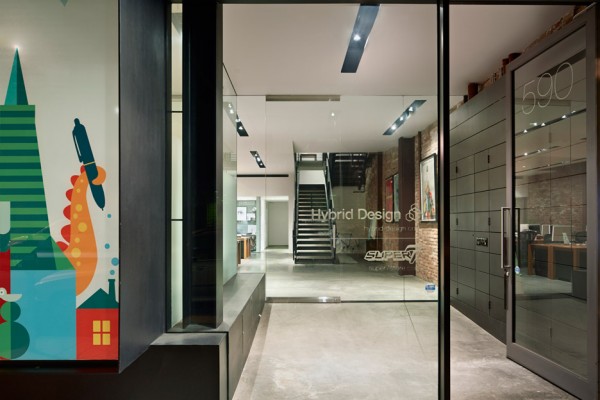 Hybrid Design graphic design office interior by Terry & Terry Architecture in San Francisco, USA
