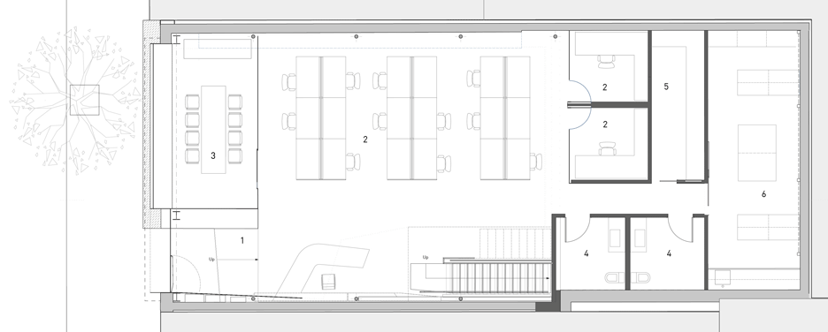 Hybrid Design graphic design office interior by Terry & Terry Architecture in San Francisco, USA
