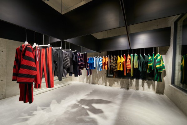 issey miyake homme plisse store by naoto fukasawa transforms a concrete building in Japan