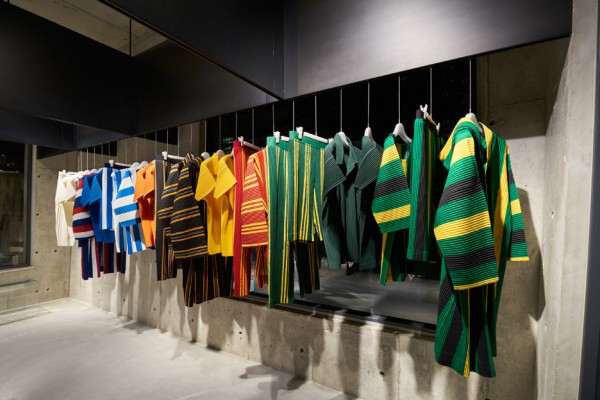 issey miyake homme plisse store by naoto fukasawa transforms a concrete building in Japan