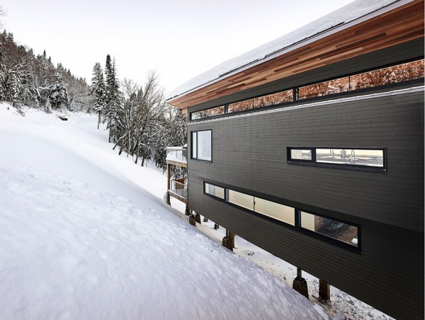 Laurentian Ski Chalet in Quebec, Canada by Robitaille Curtis architecture