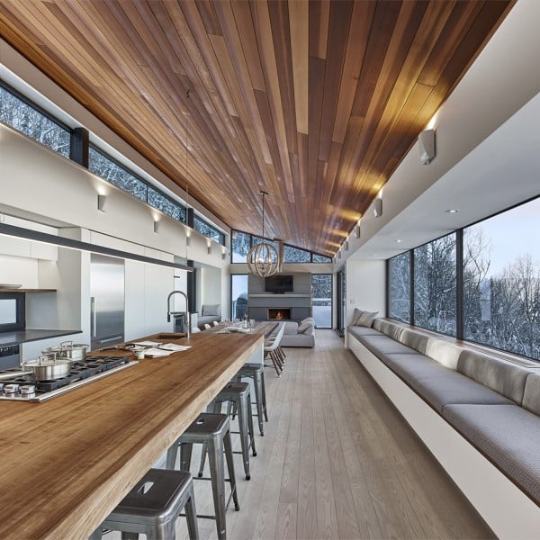 Laurentian Ski Chalet in Quebec, Canada by Robitaille Curtis architecture