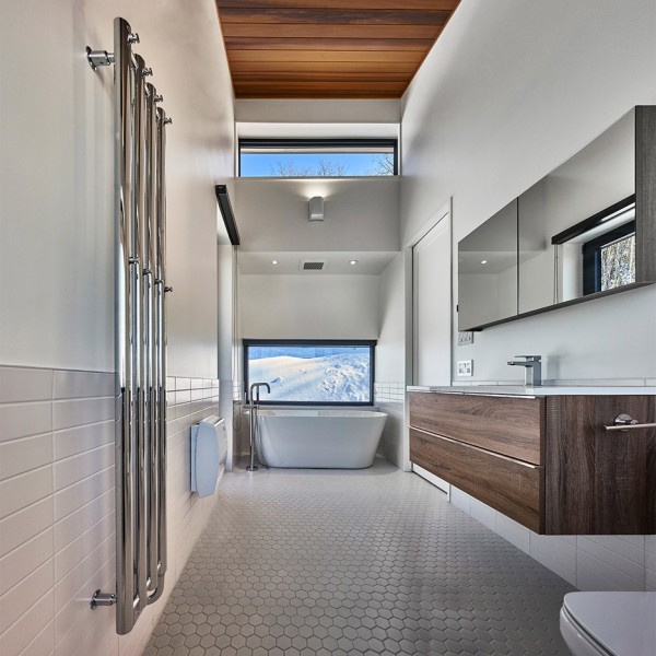 Laurentian Ski Chalet in Quebec, Canada by Robitaille Curtis architecture