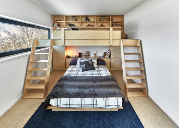 Laurentian Ski Chalet in Quebec, Canada by Robitaille Curtis architecture
