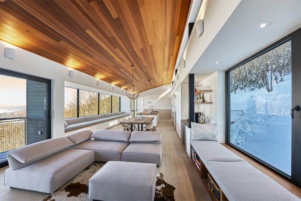 Laurentian Ski Chalet in Quebec, Canada by Robitaille Curtis architecture