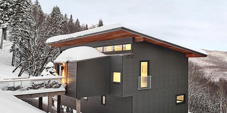 Laurentian Ski Chalet in Quebec, Canada by Robitaille Curtis architecture
