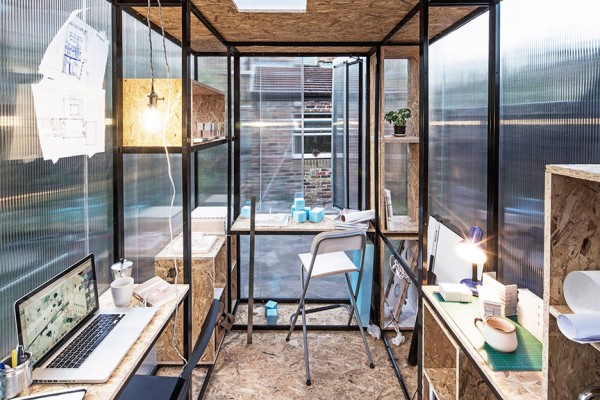 Architects Tomaso Boano and Jonas Prišmontas design a miniture pop up stidio to raise awareness of London's housing issues