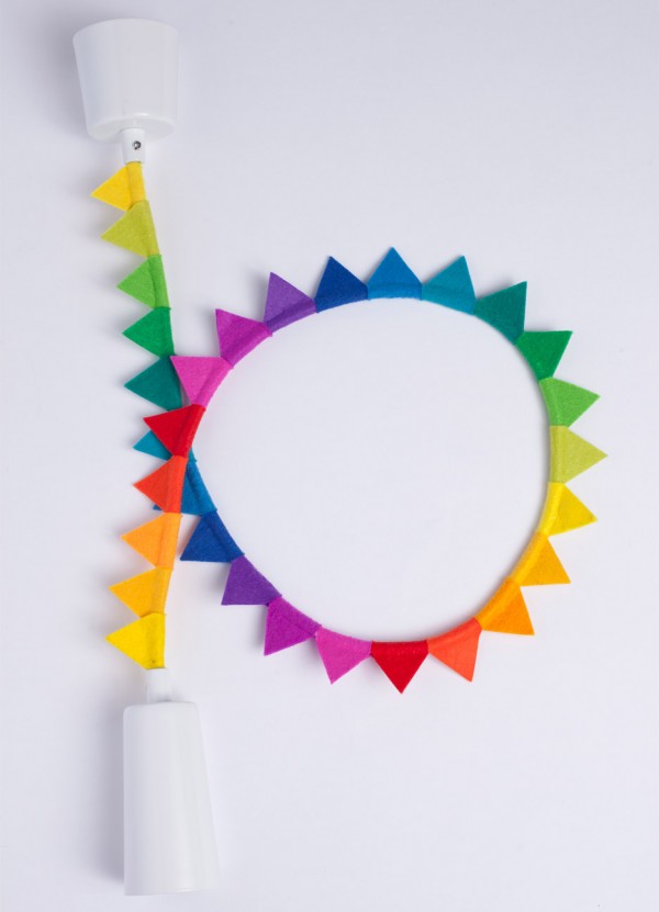 modern Family collection by Plumen adds bunting to it's classic pendant lights