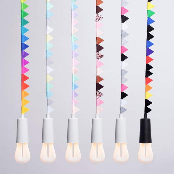 modern Family collection by Plumen adds bunting to it's classic pendant lights