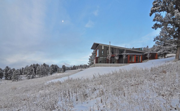The Mountain House in Montana by Johnsen Schmaling Architects is clad with charred wood