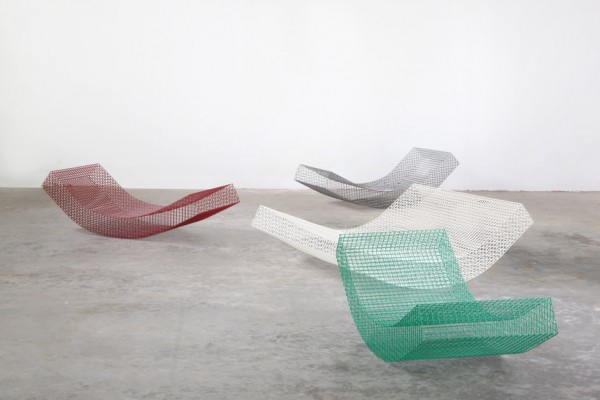 Muller van Severen designs rocking wire daybeds for Spanish summer house