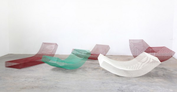 Muller van Severen designs rocking wire daybeds for Spanish summer house