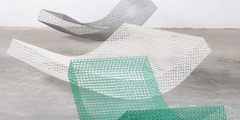 Muller van Severen designs rocking wire daybeds for Spanish summer house