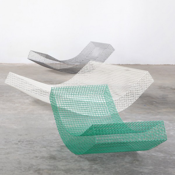 Muller van Severen designs rocking wire daybeds for Spanish summer house