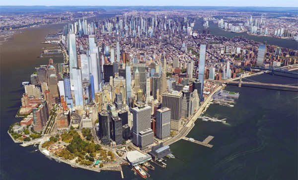 Visualisation of the New York skyline in 2020
