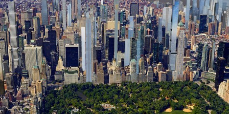 Visualisation of the New York skyline in 2020