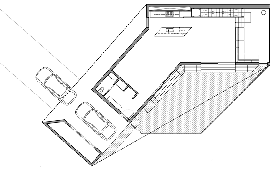 Nook Residence by MU Architecture, a white house in Quebec, Canada