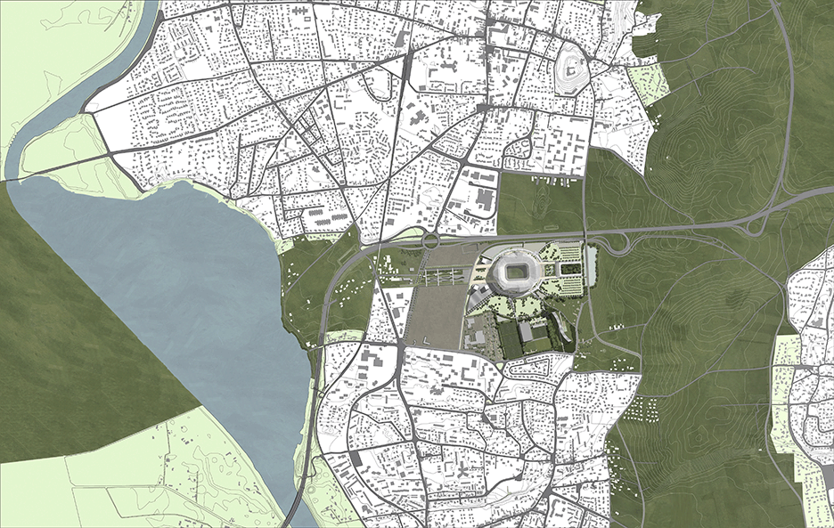 Parc Olympique Lyonnais by Populous in Lyon, France, stadium architecture for Euro 2016