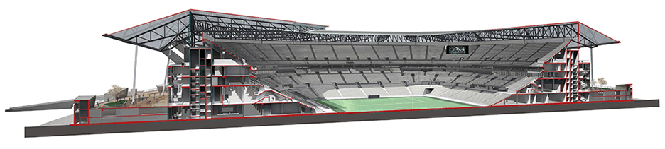 Parc Olympique Lyonnais by Populous in Lyon, France, stadium architecture for Euro 2016