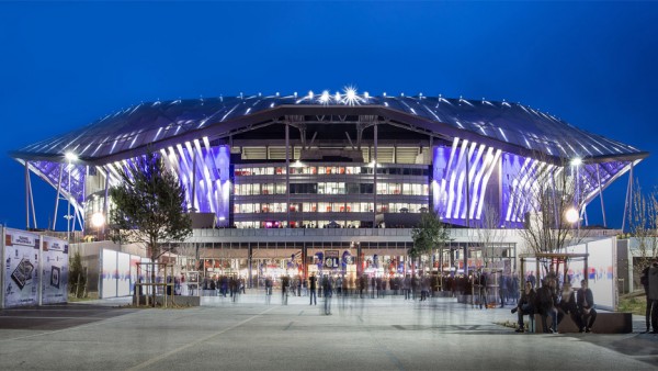 Parc Olympique Lyonnais by Populous in Lyon, France, stadium architecture for Euro 2016