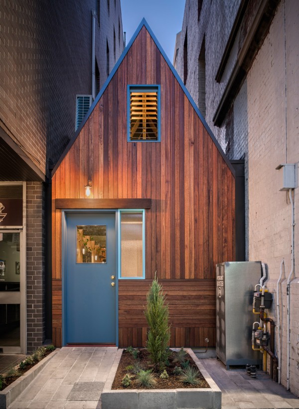 Pink Moon Saloon in Adelaide designed by Sans-Arc is a bar squeezed into a bin alley