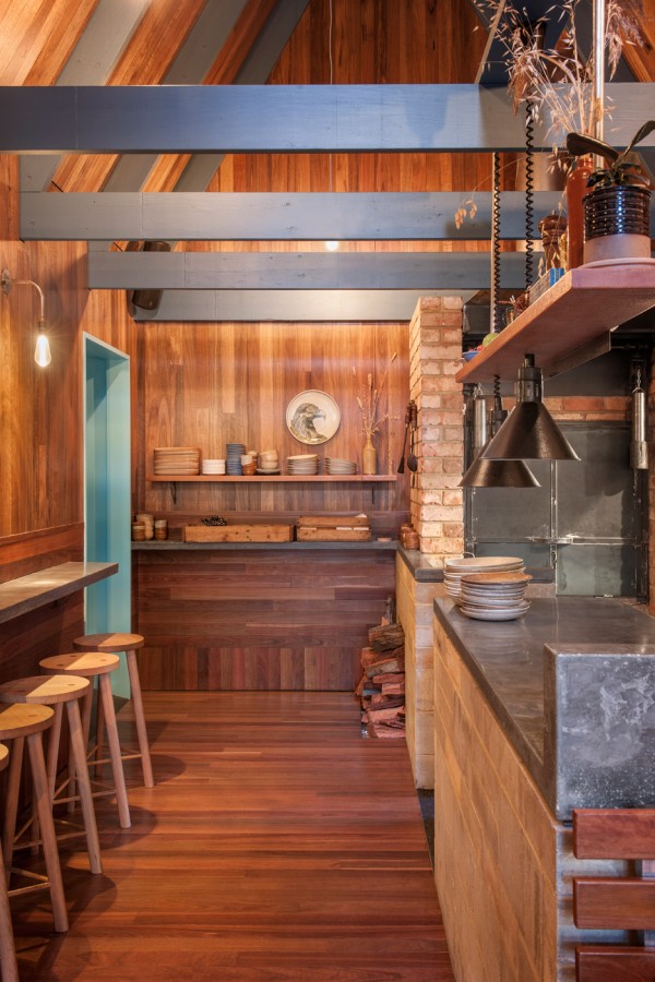 Pink Moon Saloon in Adelaide designed by Sans-Arc is a bar squeezed into a bin alley