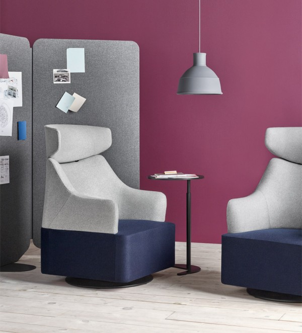 Plex modular lounge system designed by Industrial Facility for Herman Miller shown at NeoCon 2016
