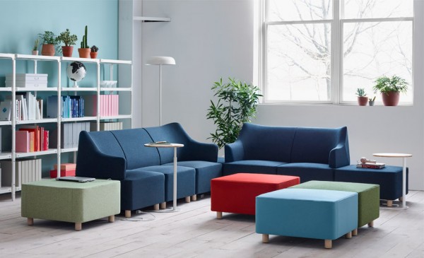 Plex modular lounge system designed by Industrial Facility for Herman Miller shown at NeoCon 2016