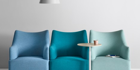 Plex modular lounge system designed by Industrial Facility for Herman Miller shown at NeoCon 2016