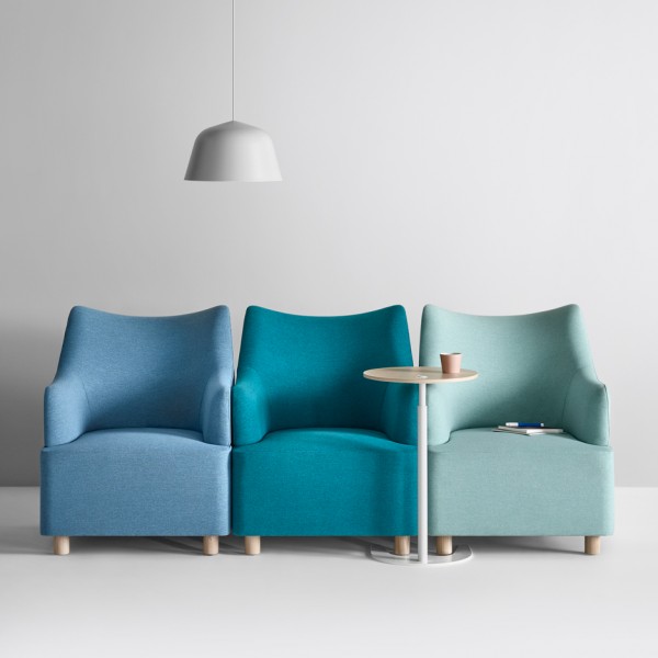 Plex modular lounge system designed by Industrial Facility for Herman Miller shown at NeoCon 2016