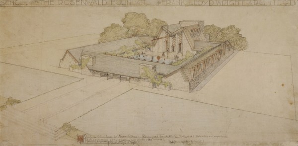 Frank Lloyd Wright at 150: Unpacking the Archive exhibition at the Museum of Modern Art, MoMa in New York City, USA