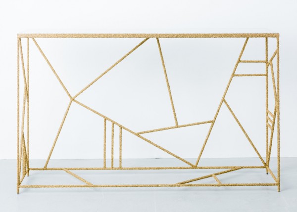Samuel Amoia's brass shavings console